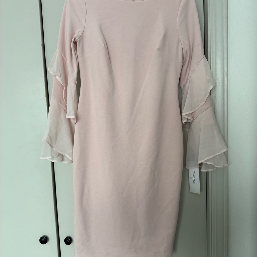 Calvin Klein Soft Pink Long Sleeve Dress